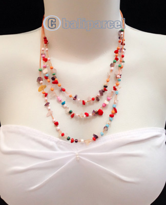 Necklaces Handmade From Bead With Shell And Stone