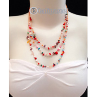 Necklaces Handmade From Bead With Shell And Stone