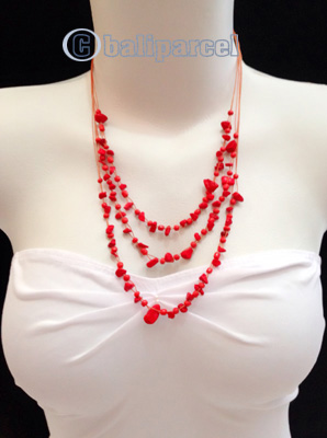 Necklaces Handmade From Bead With Shell And Stone