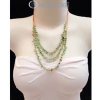 Necklaces Handmade From Bead With Shell And Stone