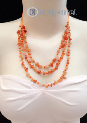Necklaces Handmade From Bead With Shell And Stone
