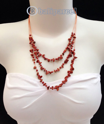 Necklaces Handmade From Bead With Shell And Stone