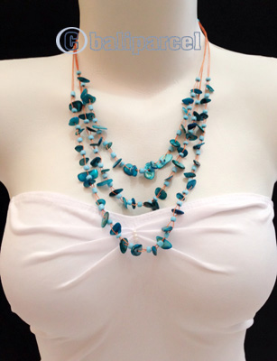 Necklaces Handmade From Bead With Shell And Stone