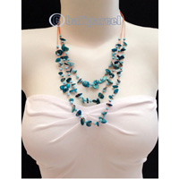 Necklaces Handmade From Bead With Shell And Stone