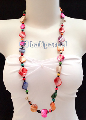 Necklaces Handmade From Bead With Shell