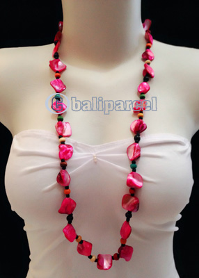 Necklaces Handmade From Bead With Shell