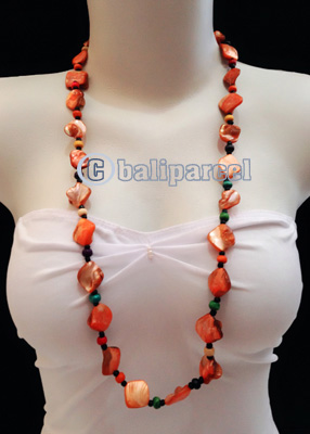 Necklaces Handmade From Bead With Shell