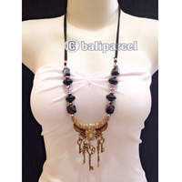 Necklaces Handmade From Stone With Crystal And Metal
