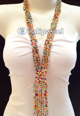 Necklaces Handmade From Bead Multi Strings