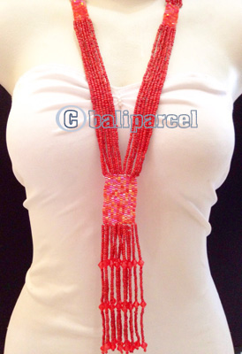 Necklaces Handmade From Bead Multi Strings