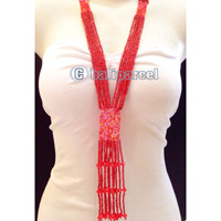 Necklaces Handmade From Bead Multi Strings
