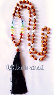 Necklaces Tassel Rudraksha With Crystal
