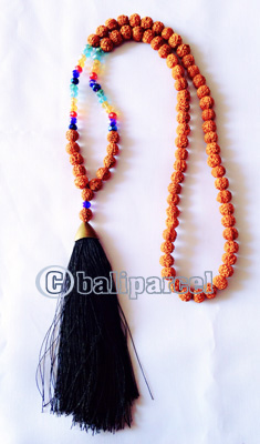 Necklaces Tassel Rudraksha With Crystal
