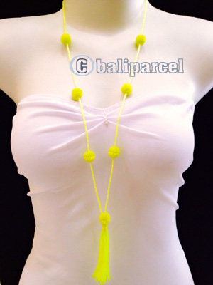 Necklaces Tassel Bead With Pompom