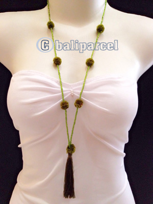 Necklaces Tassel Bead With Pompom