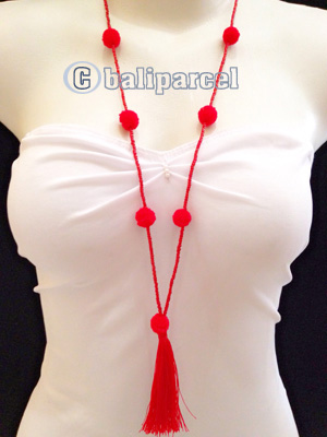 Necklaces Tassel Bead With Pompom