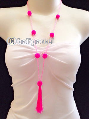 Necklaces Tassel Bead With Pompom