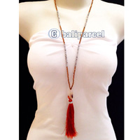 Necklaces Tassel With Crystal Bead
