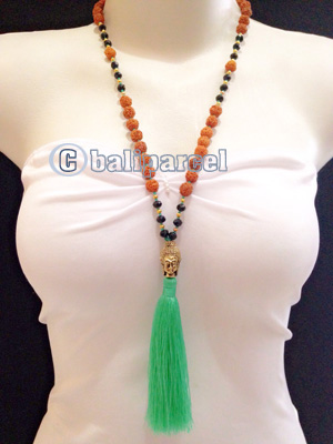 Necklaces Tassel Rudraksha With Crystal Bead And Buddha 