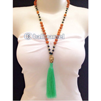 Necklaces Tassel Rudraksha With Crystal Bead And Buddha 