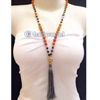 Necklaces Tassel Rudraksha With Crystal Bead And Buddha