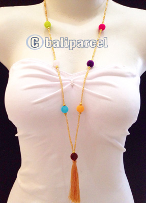 Necklaces Tassel With Bead And Pompom