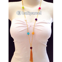 Necklaces Tassel With Bead And Pompom