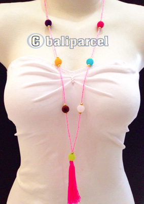 Necklaces Tassel With Bead And Pompom