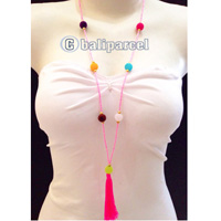 Necklaces Tassel With Bead And Pompom