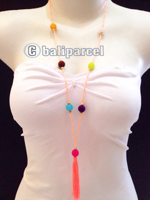 Necklaces Tassel With Bead And Pompom