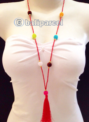 Necklaces Tassel With Bead And Pompom