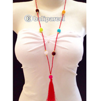 Necklaces Tassel With Bead And Pompom