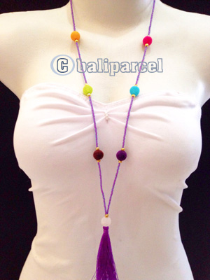 Necklaces Tassel With Bead And Pompom