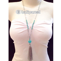Necklaces Tassel Beads And Turquoise Stone