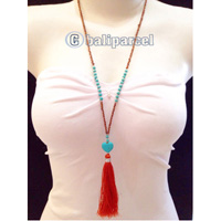 Necklaces Tassel Beads And Turquoise Stone