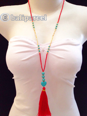 Necklaces Tassel Beads And Turquoise Stone
