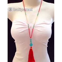 Necklaces Tassel Beads And Turquoise Stone