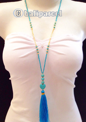 Necklaces Tassel Beads And Turquoise Stone