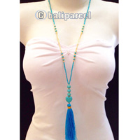 Necklaces Tassel Beads And Turquoise Stone