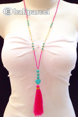 Necklaces Tassel Beads And Turquoise Stone