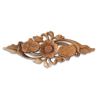 Wooden Wallhanging Lotus, Handmade From Suar Wood With Natural Polished