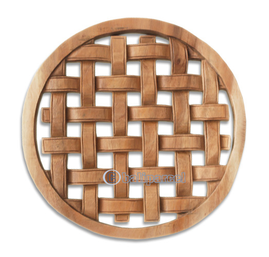 Wooden Wallhanging, Handmade From Suar Wood With Natural Polished