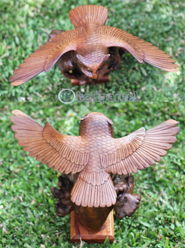 Wooden Owl, Handmade From Waru Wood