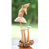 Wooden Mushrooms With Mouse Parasite Wood