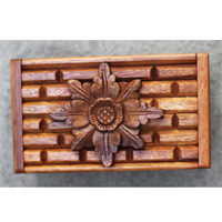 Wooden Flower Box, Handmade From Suar Wood
