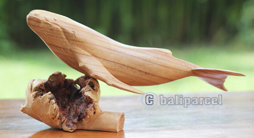 Wooden Whale With Parasite Wood