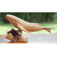 Wooden Whale With Parasite Wood