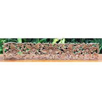 Wooden Wallhanging Flower, Handmade From Suar Wood
