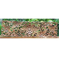 Wooden Wallhanging Flower, Handmade From Suar Wood