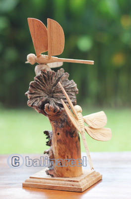 Wooden Dragonfly With Parasite Wood